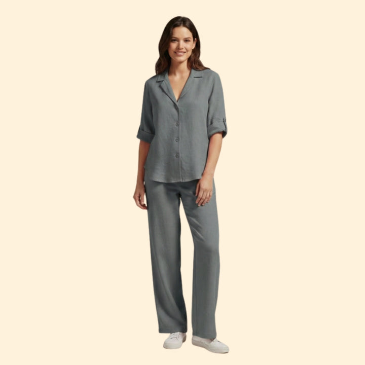 Women’s Casual Set with Loose-Fit Trousers