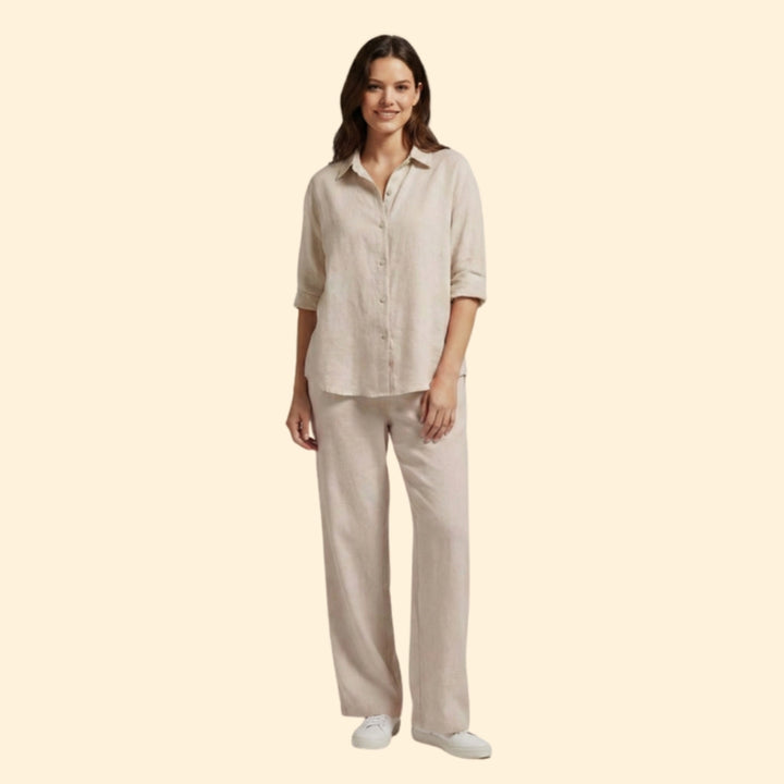 Women’s Casual Set with Loose-Fit Trousers