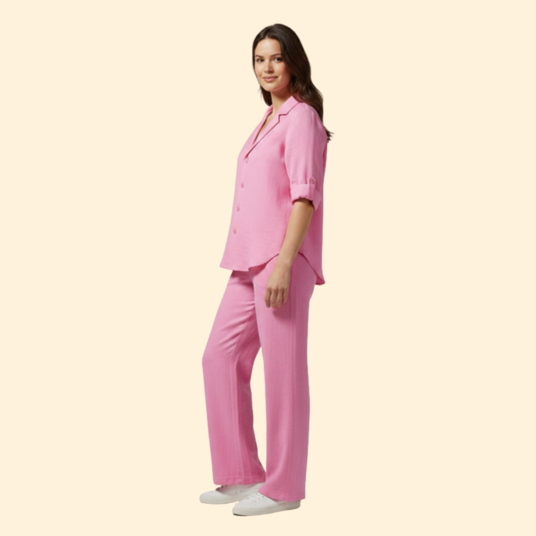 Women’s Casual Set with Loose-Fit Trousers