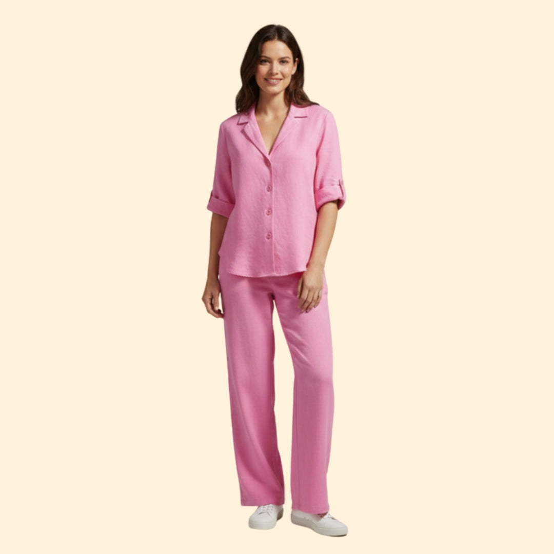 Women’s Casual Set with Loose-Fit Trousers