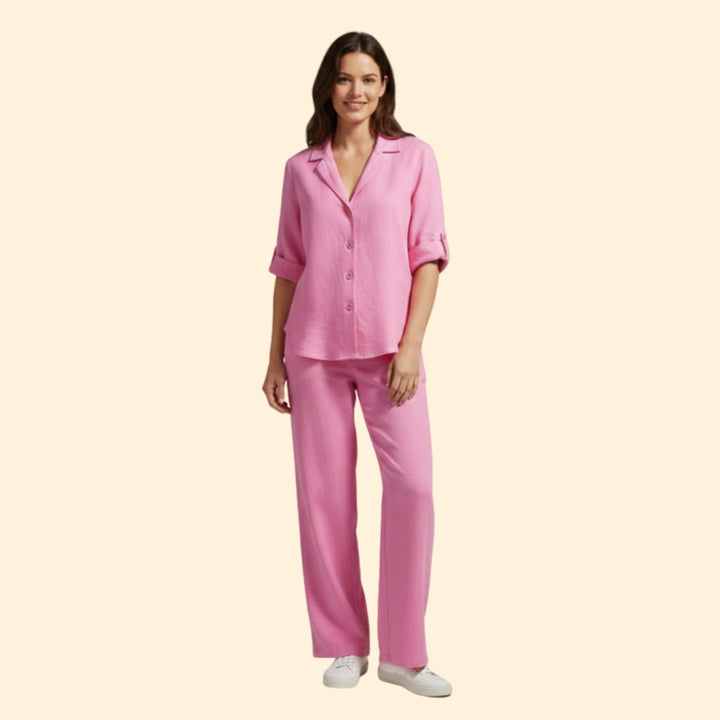 Women’s Casual Set with Loose-Fit Trousers