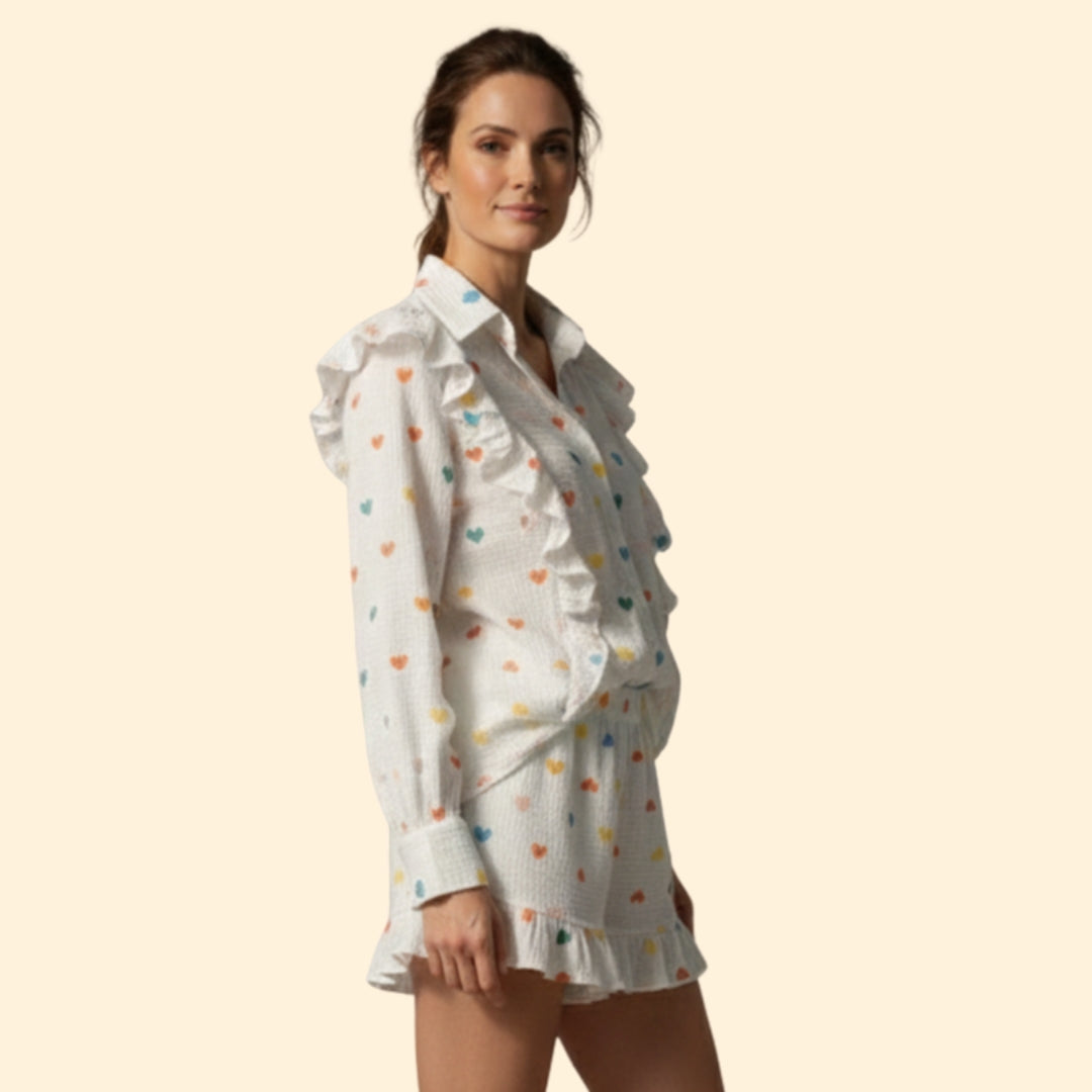 Women’s Casual Set with Relaxed Fit Shorts
