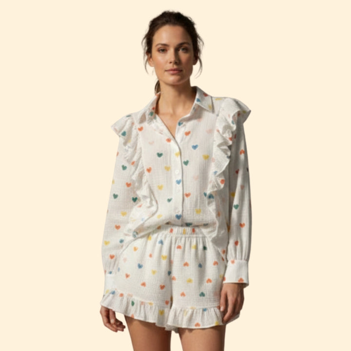 Women’s Casual Set with Relaxed Fit Shorts