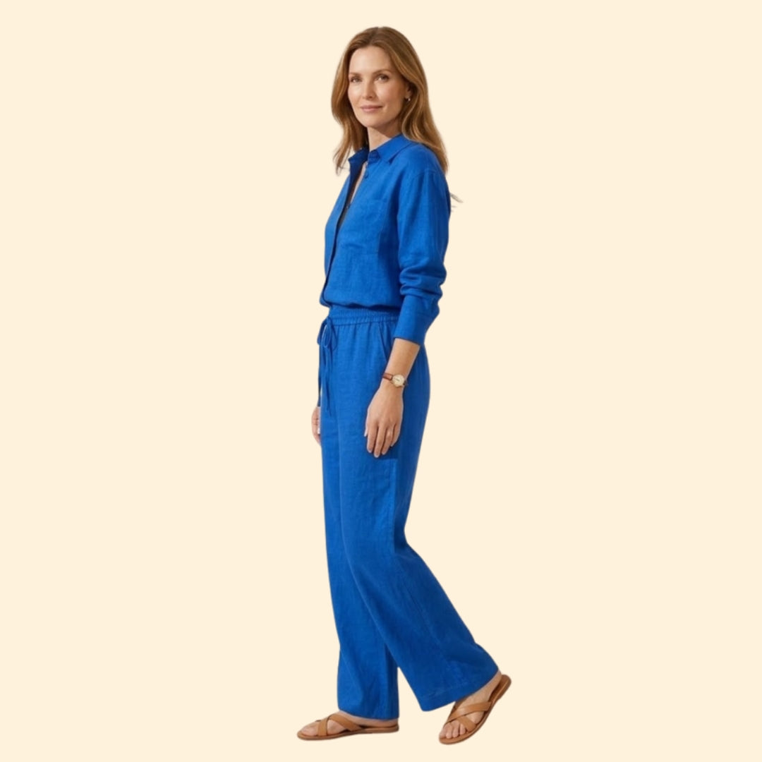 Women’s Casual Shirt and Drawstring Pants Set