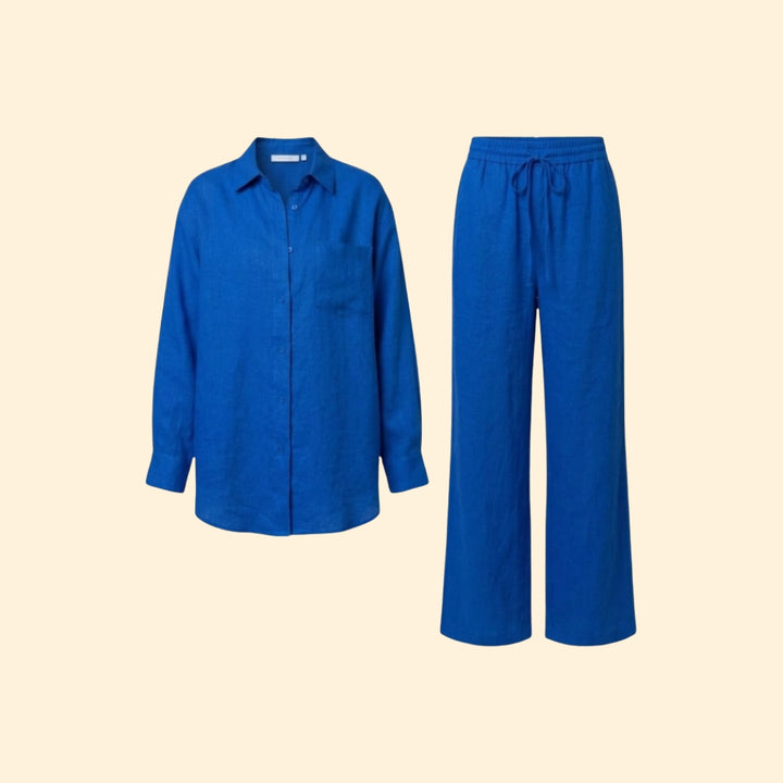Women’s Casual Shirt and Drawstring Pants Set