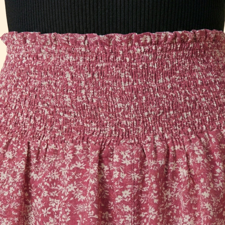 Women's Casual Shorts with Flower Pattern