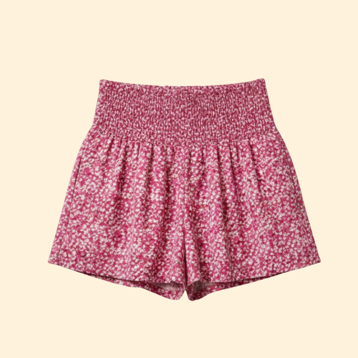Women's Casual Shorts with Flower Pattern