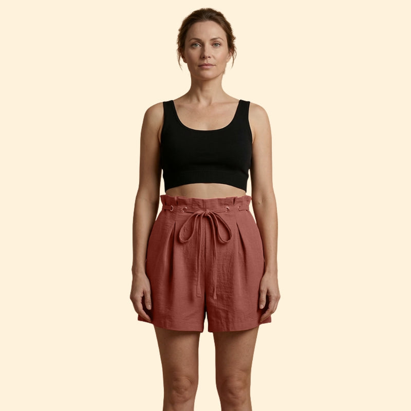 Women’s Casual Shorts with Grommet Detail