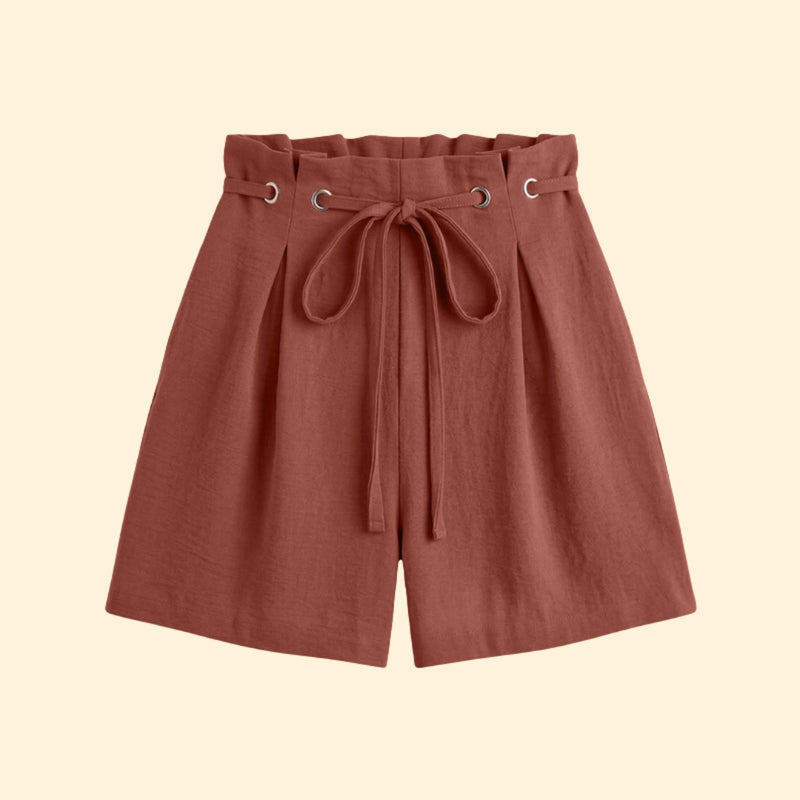 Women’s Casual Shorts with Grommet Detail