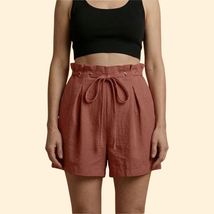 Women’s Casual Shorts with Grommet Detail