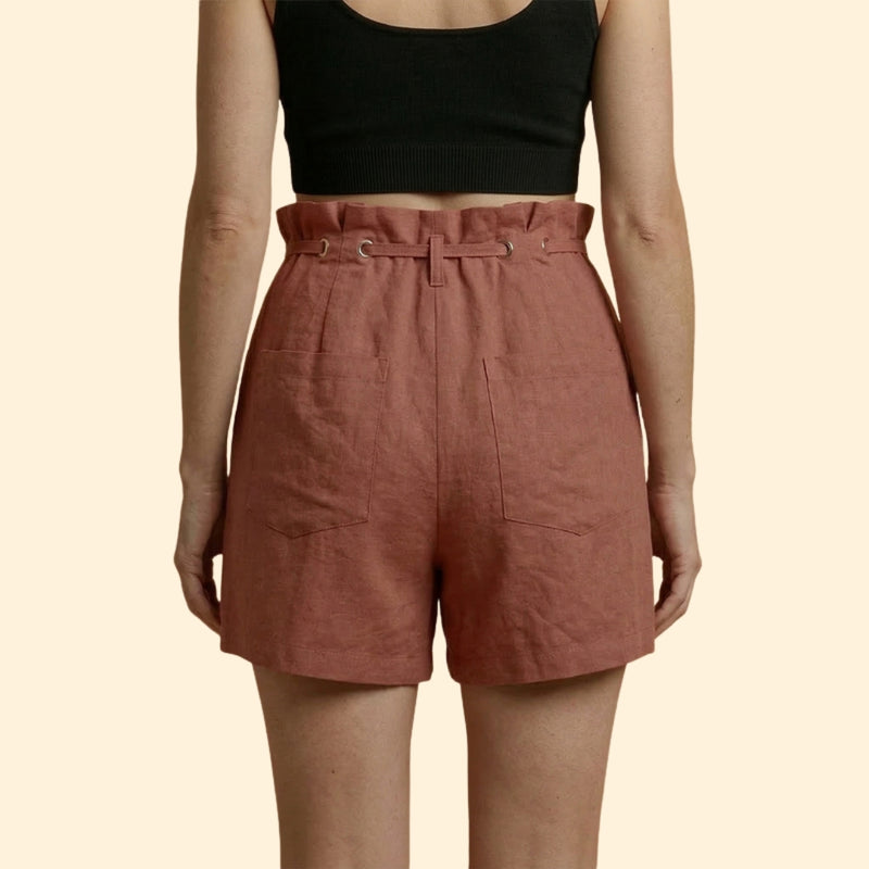 Women’s Casual Shorts with Grommet Detail