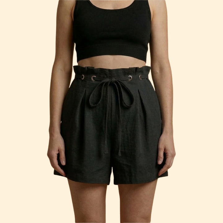Women’s Casual Shorts with Grommet Detail