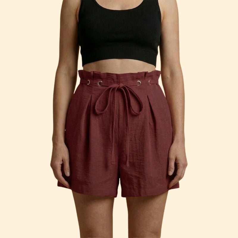 Women’s Casual Shorts with Grommet Detail