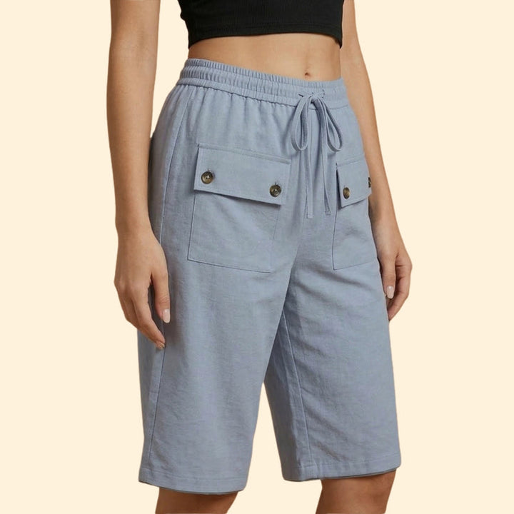 Women’s Casual Shorts with Patch Pockets