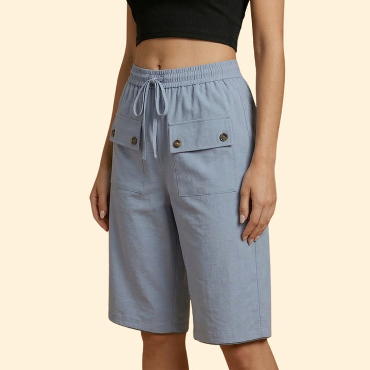 Women’s Casual Shorts with Patch Pockets
