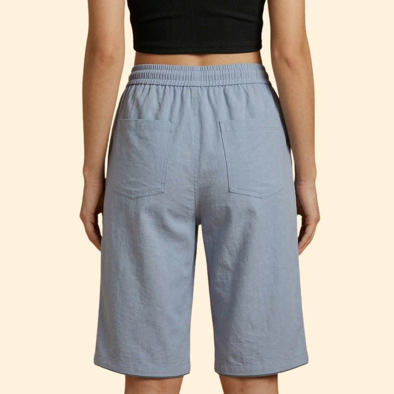 Women’s Casual Shorts with Patch Pockets