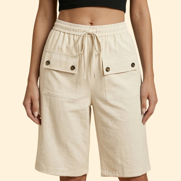 Women’s Casual Shorts with Patch Pockets