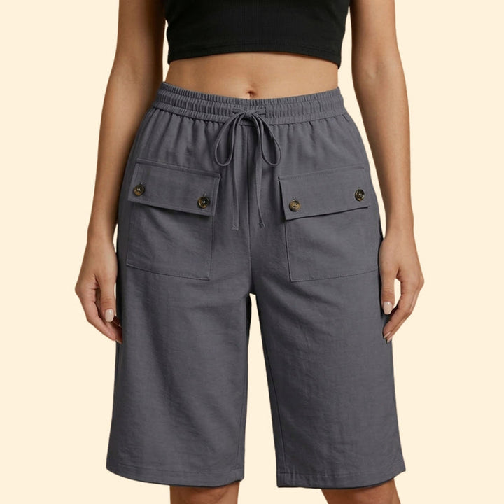 Women’s Casual Shorts with Patch Pockets