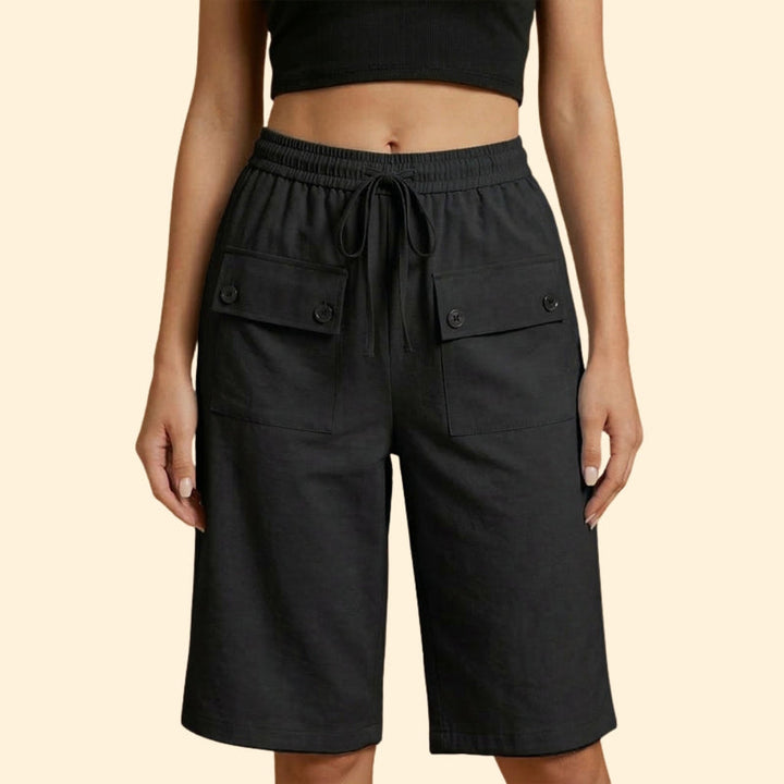 Women’s Casual Shorts with Patch Pockets