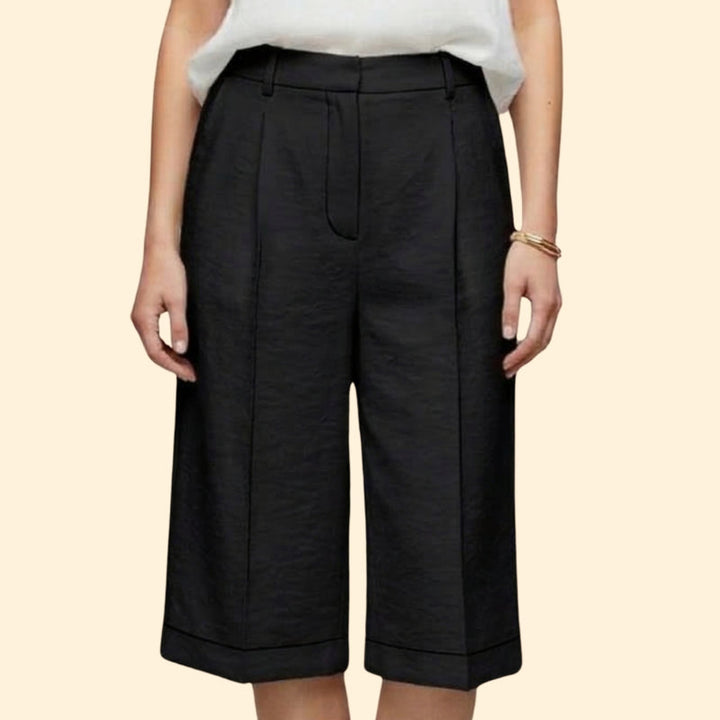 Women’s Casual Shorts with Pleated Front