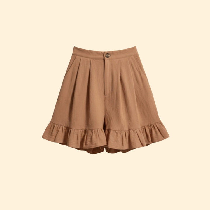 Women’s Casual Shorts with Ruffle Hem