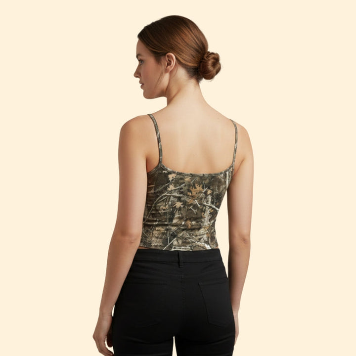 Women's Casual Sleeveless Top with Floral Design