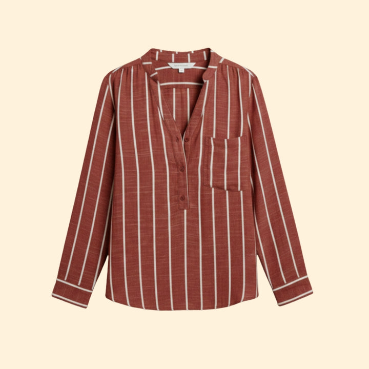 Women's Casual Striped Blouse with Loose Fit