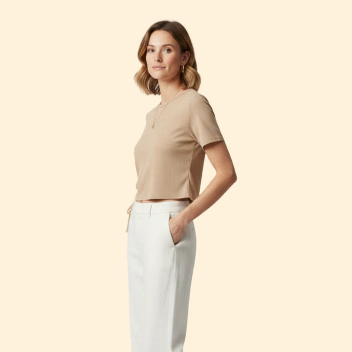 Women’s Casual T-Shirt with Drawstring Side