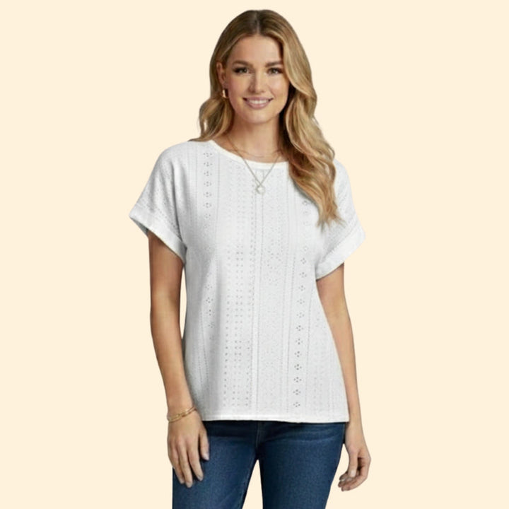 Women’s Casual T-Shirt with Lace Details