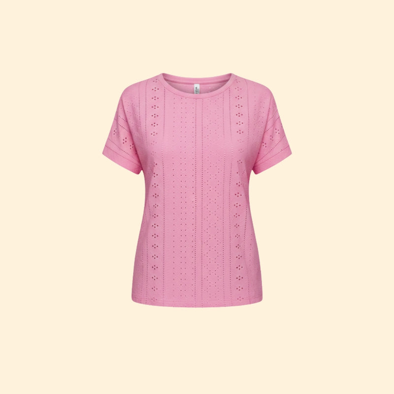 Women’s Casual T-Shirt with Lace Details