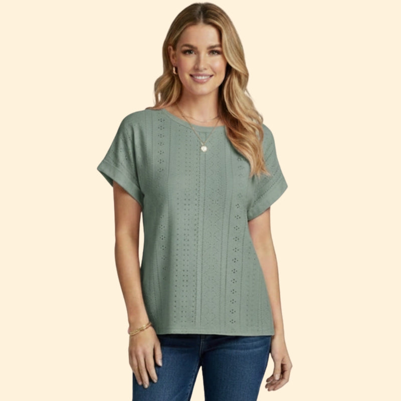 Women’s Casual T-Shirt with Lace Details