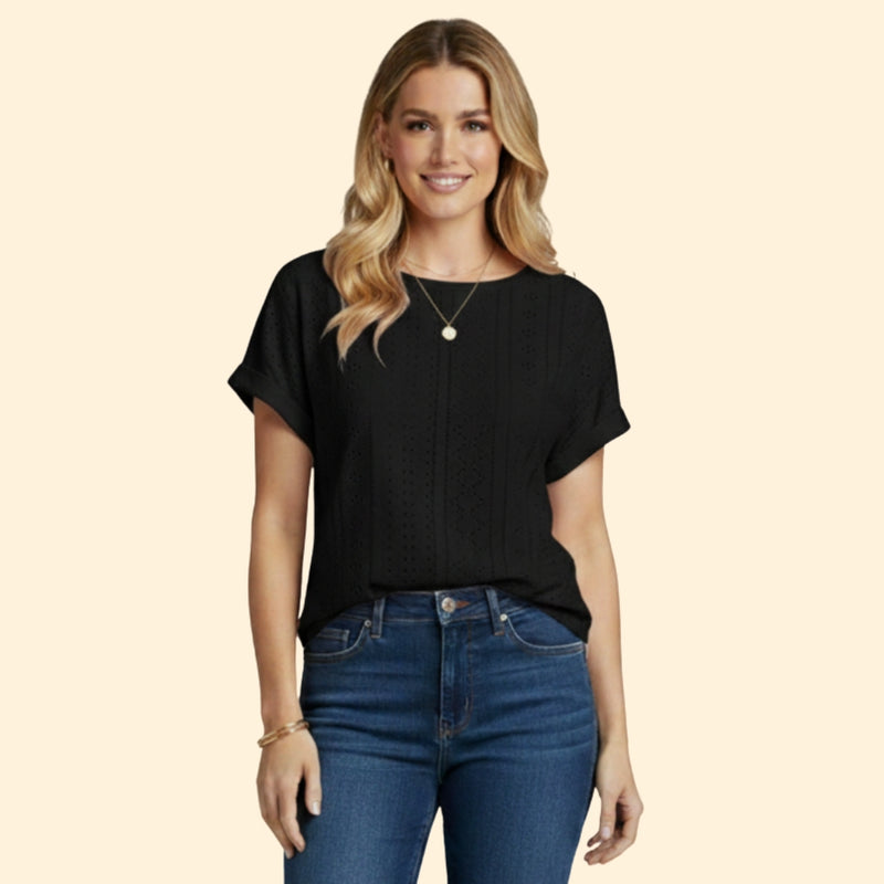 Women’s Casual T-Shirt with Lace Details