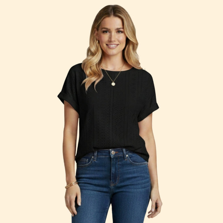 Women’s Casual T-Shirt with Lace Details
