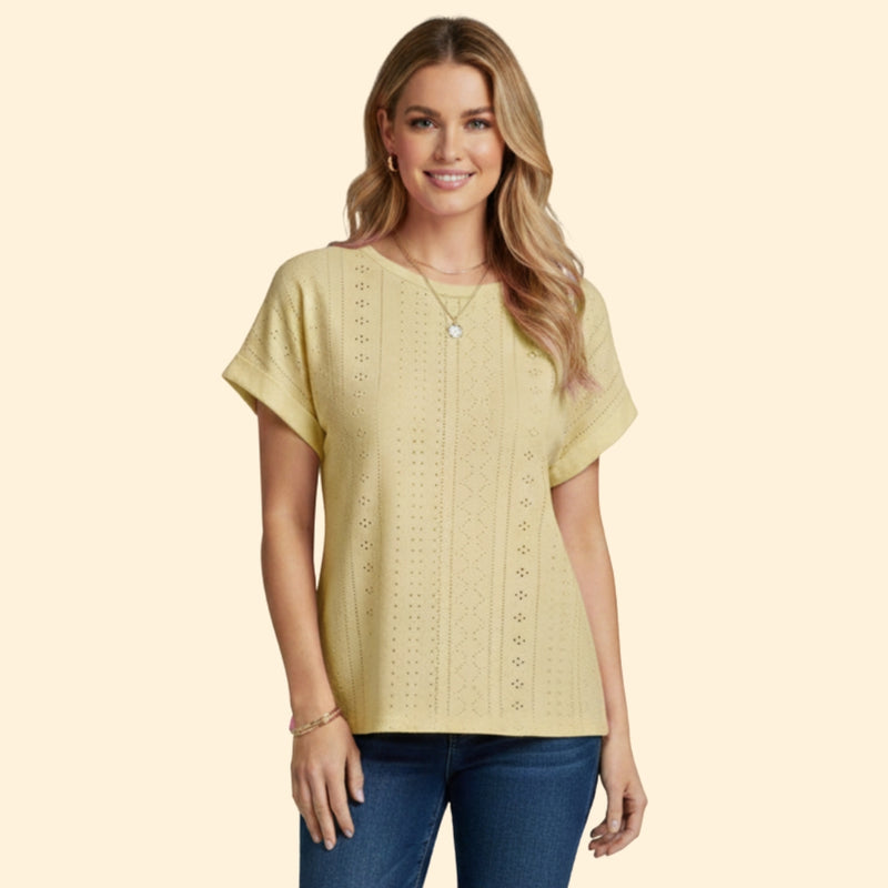 Women’s Casual T-Shirt with Lace Details