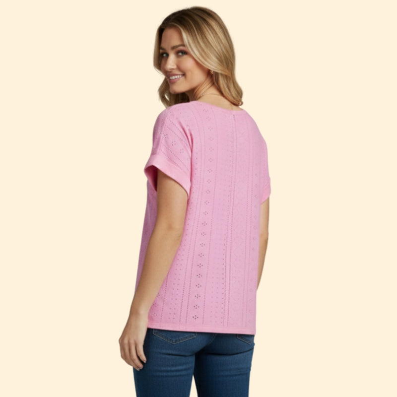 Women’s Casual T-Shirt with Lace Details