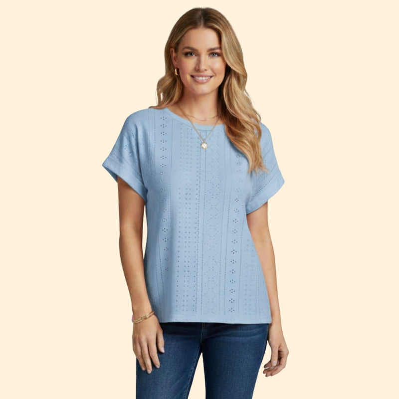 Women’s Casual T-Shirt with Lace Details