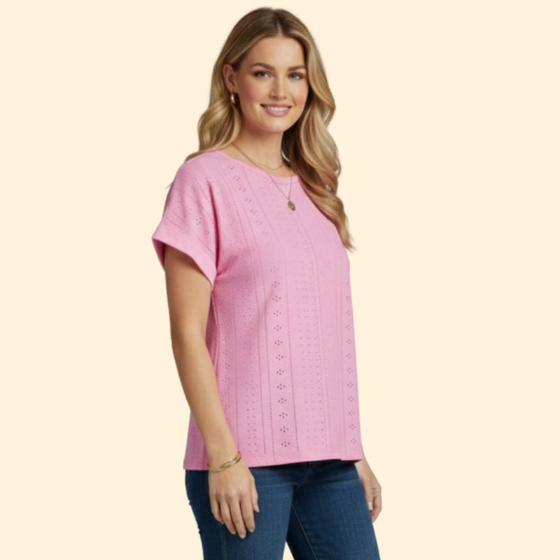Women’s Casual T-Shirt with Lace Details