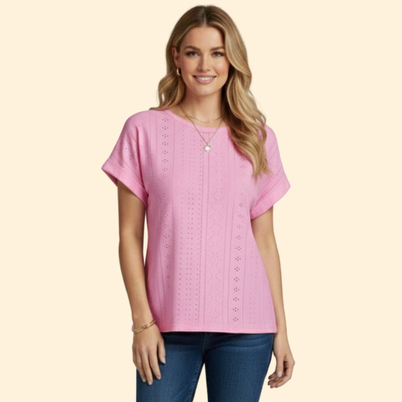 Women’s Casual T-Shirt with Lace Details