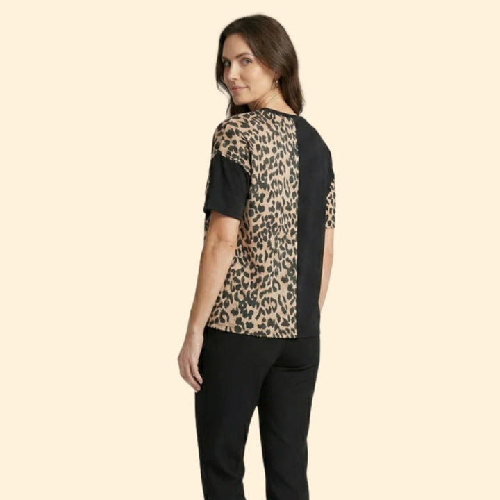 Women’s Casual T-Shirt with Leopard Print