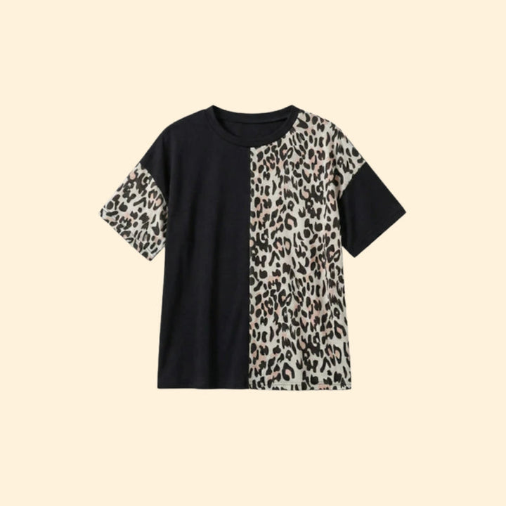 Women’s Casual T-Shirt with Leopard Print