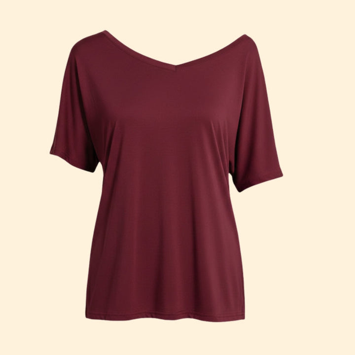 Women’s Casual T-Shirt with One-Shoulder Design