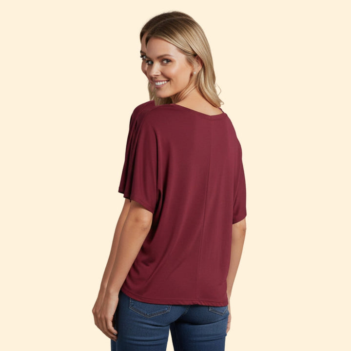 Women’s Casual T-Shirt with One-Shoulder Design