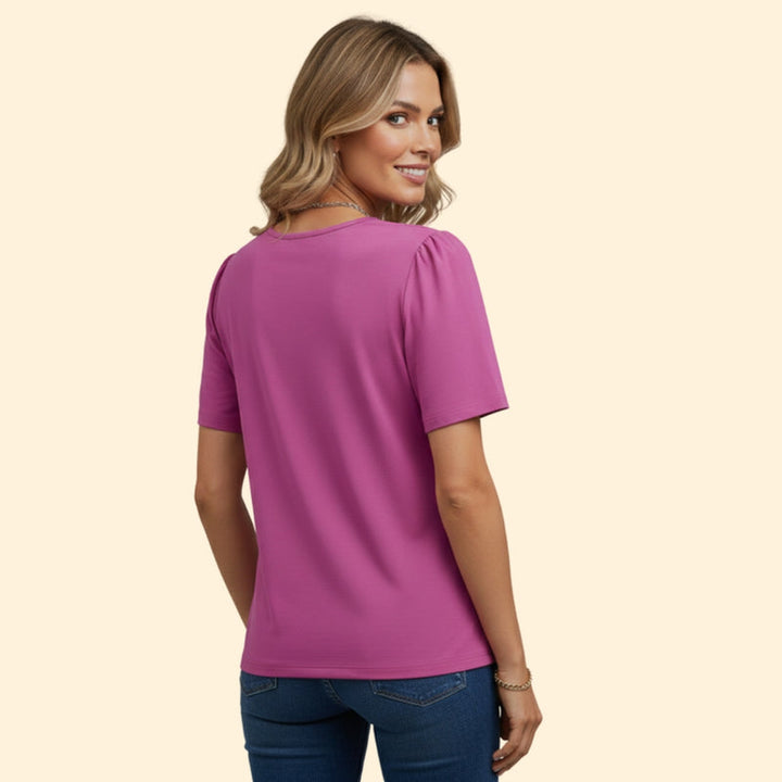 Women’s Casual T-Shirt with Textured Layer