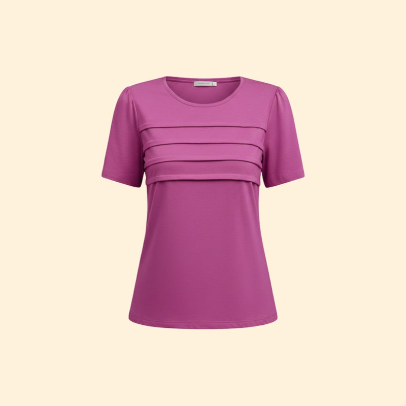 Women’s Casual T-Shirt with Textured Layer