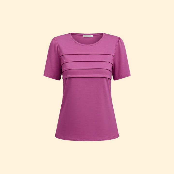 Women’s Casual T-Shirt with Textured Layer