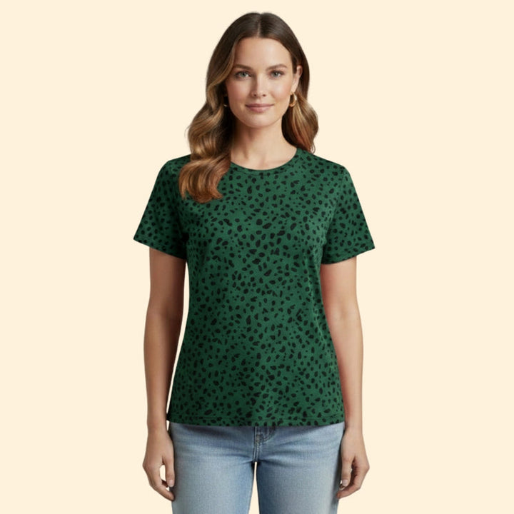 Women’s Casual T-Shirt with V-Neck Design