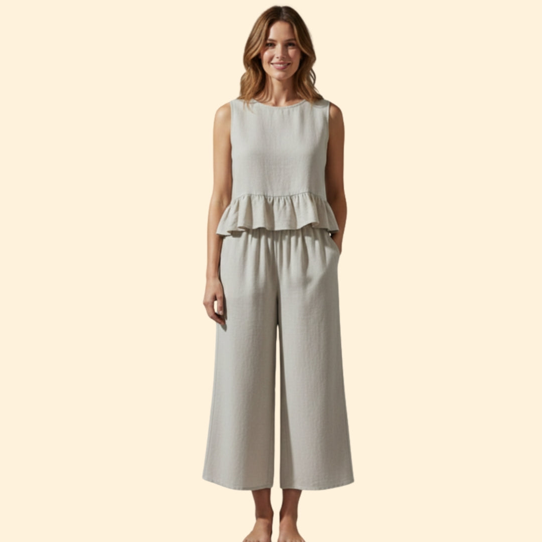 Women’s Casual Top and Pants Set for Summer