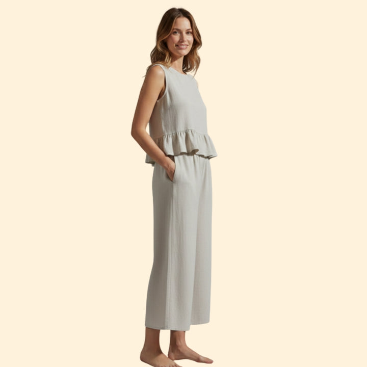 Women’s Casual Top and Pants Set for Summer