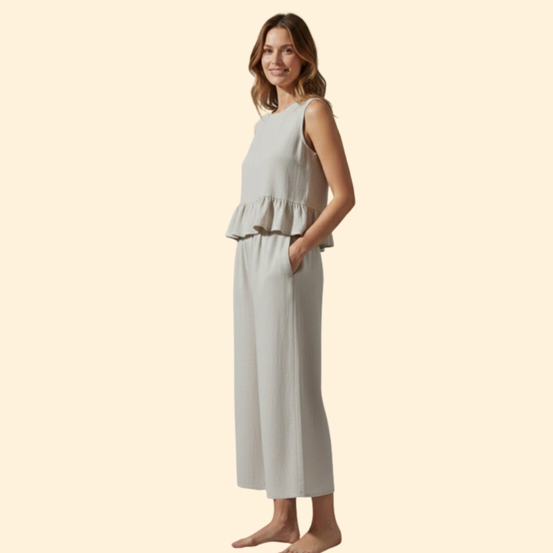 Women’s Casual Top and Pants Set for Summer