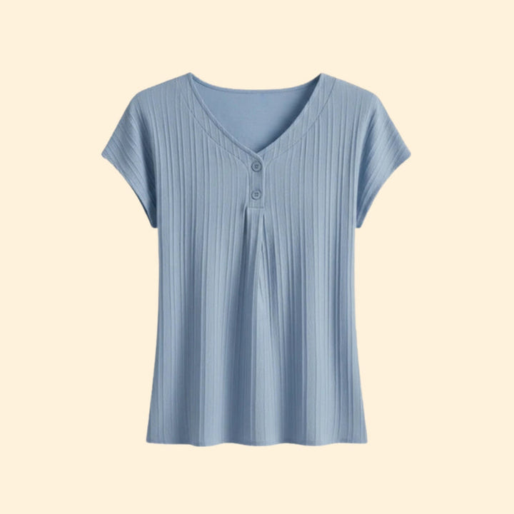Women’s Casual Top with Button Accents